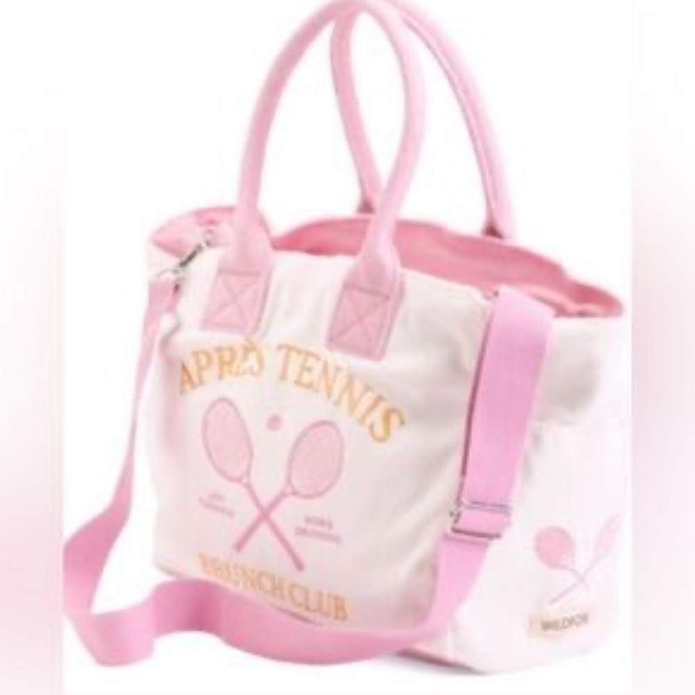 Wildfox Brunch Club Tennis Pink Tote Bag